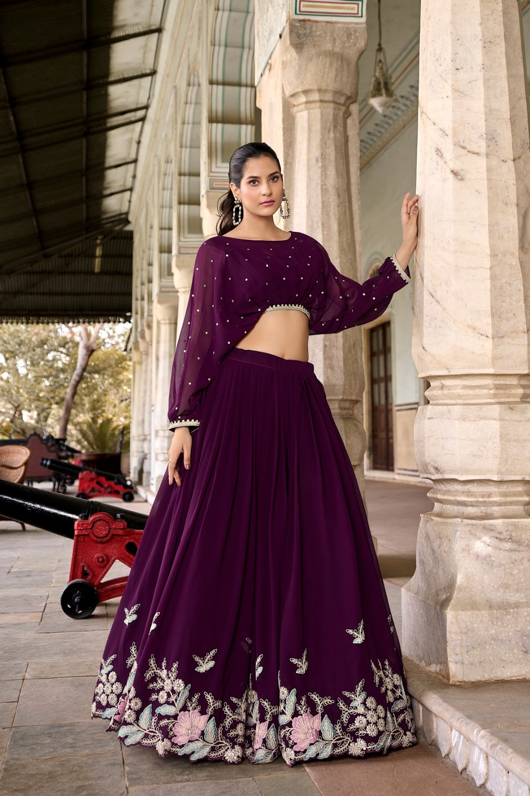 Flaunt Your Flair with Georgette Co-ord Set, Embroidered to Perfection, a Captivating Confluence of Tradition and Trend!✨